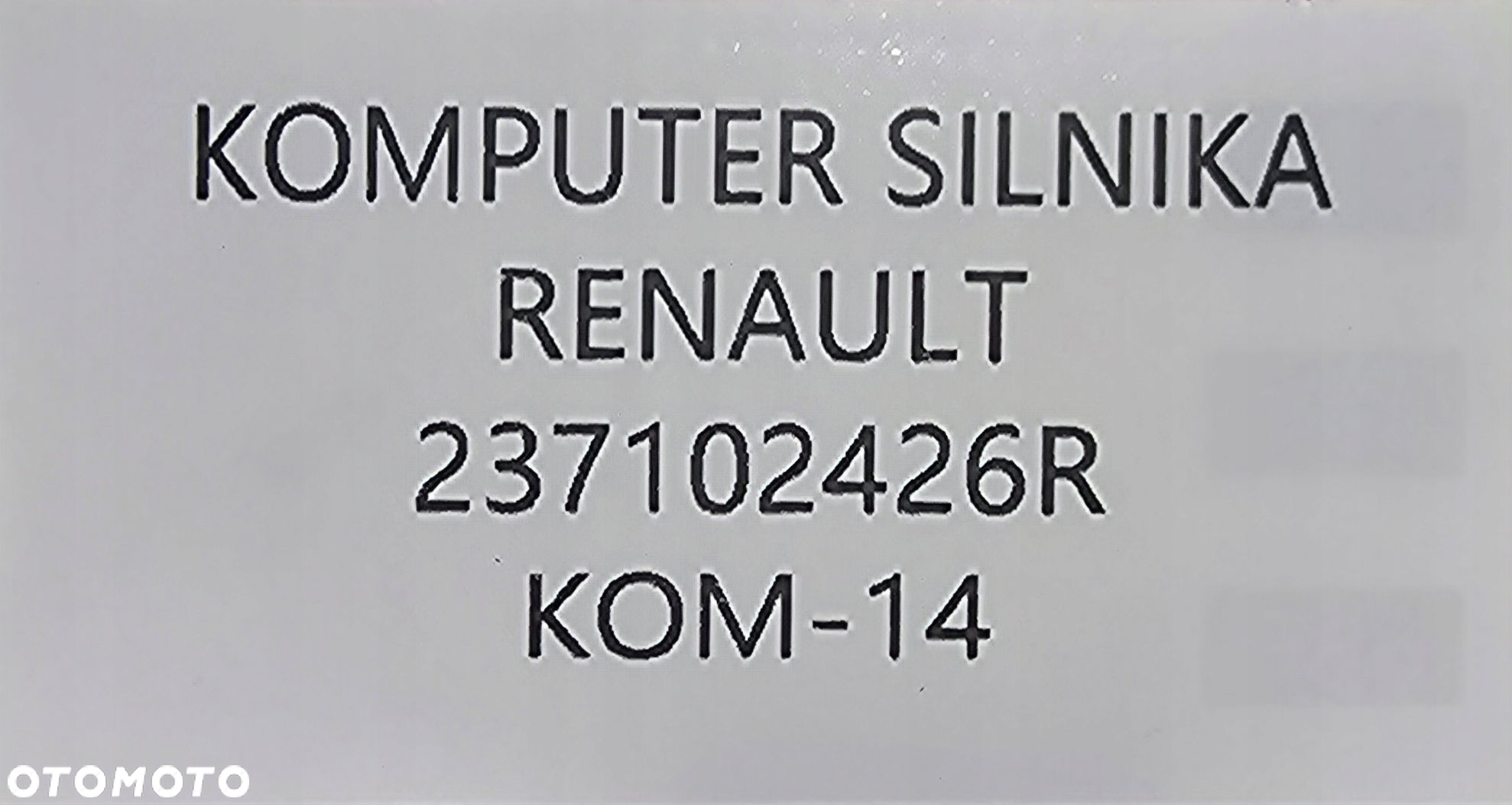 ORYGINALNY MODUŁ KOMPUTER SILNIKA RENAULT 1.5 DCI - 237102426R - 5