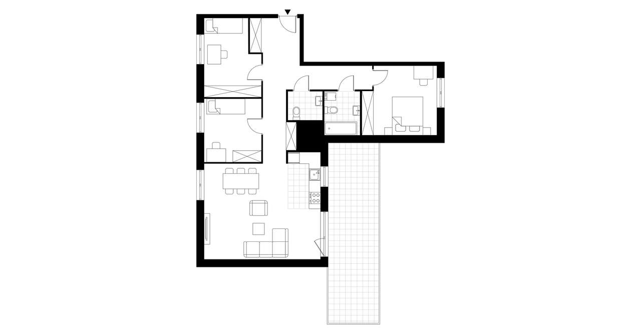 4-pokojowe mieszkanie 91m2 + taras Bezpośrednio - Pełny obrazek: 3/8