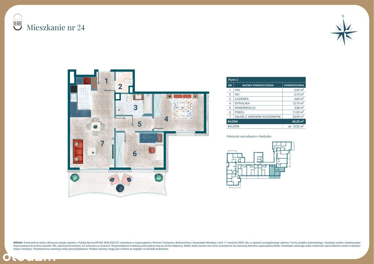 Merite Serena | mieszkanie 3-pok. | 24 - Pełny obrazek: 3/12