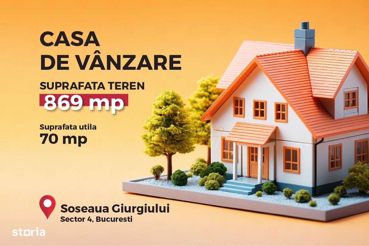 Teren intravilan 869 mp, casa locuibila si anexe,Soseaua Giurgiului,S4 - Imagine principală: 2/10