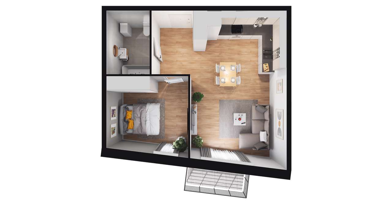 Nova Ceramiczna  | mieszkanie 2-pok. | A6 - Pełny obrazek: 3/9