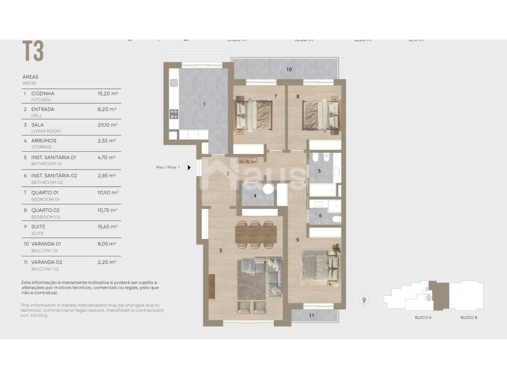 Apartamento T3 Lote 2 3 Esq