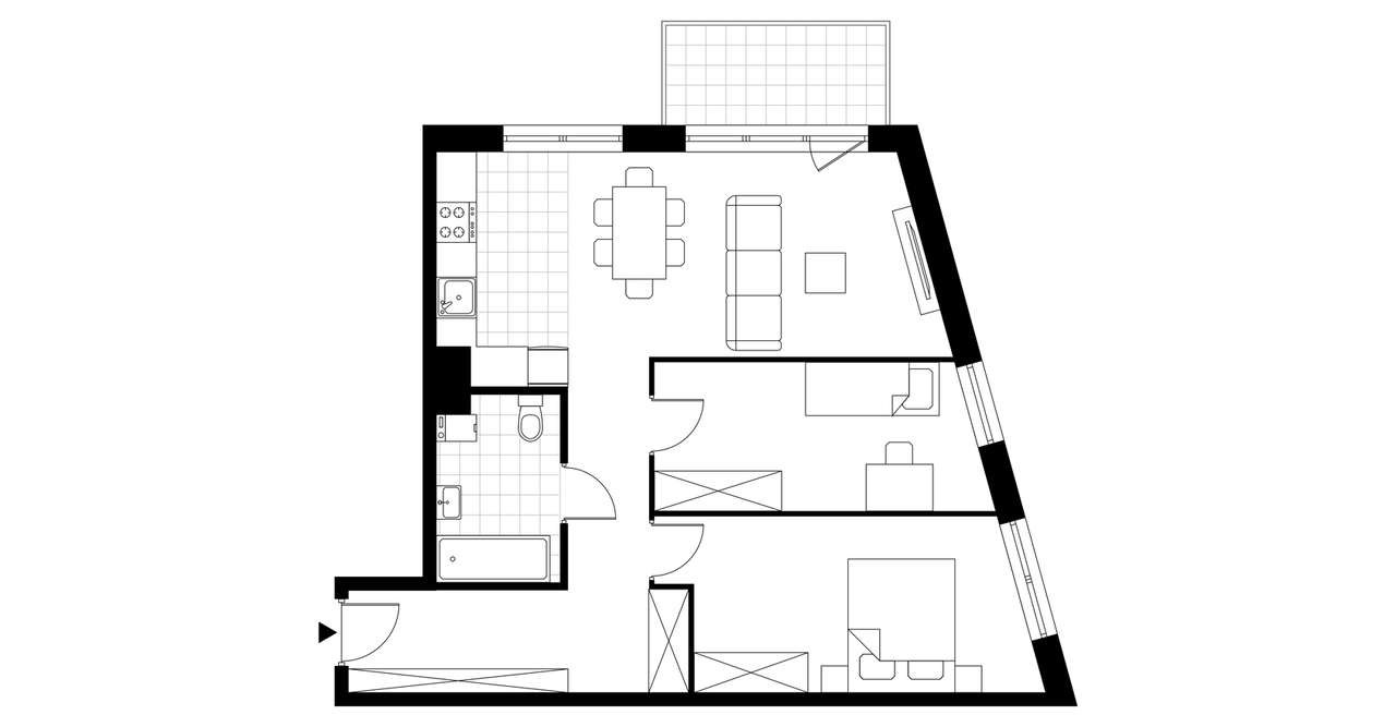 3-pokojowe mieszkanie 65m2 + balkon Bezpośrednio - Pełny obrazek: 3/8