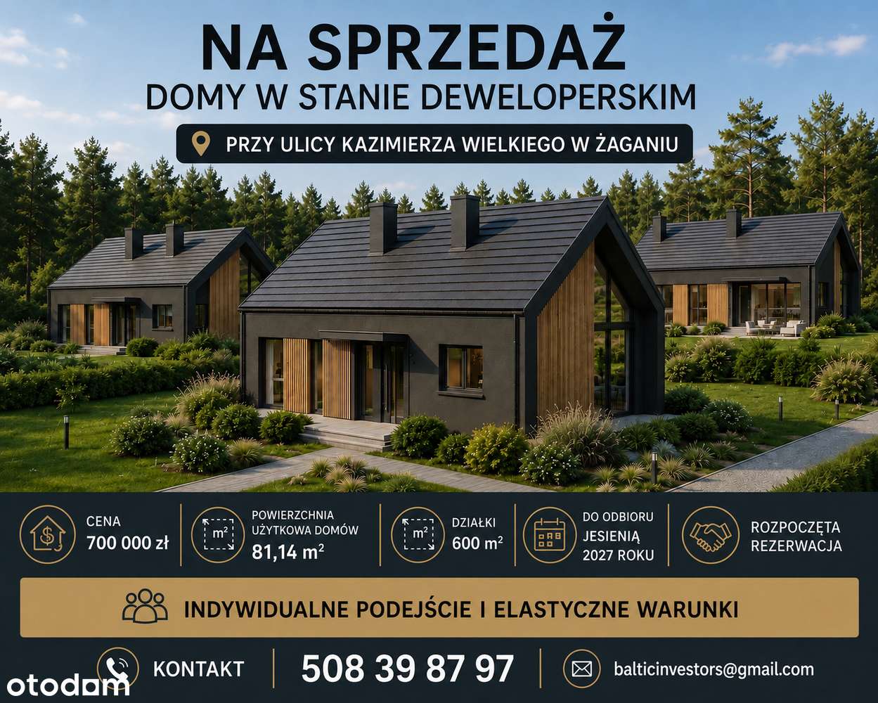 Dom na sprzedaż, 4 pokoje, 81 m², Żagań