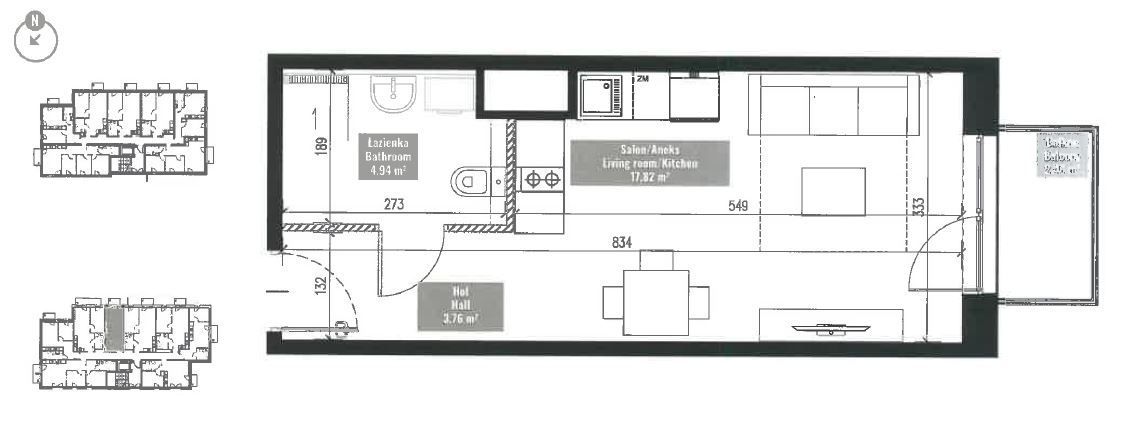 Mieszkanie 26,52m2 Zabłocie ul. Pana Tadeusza