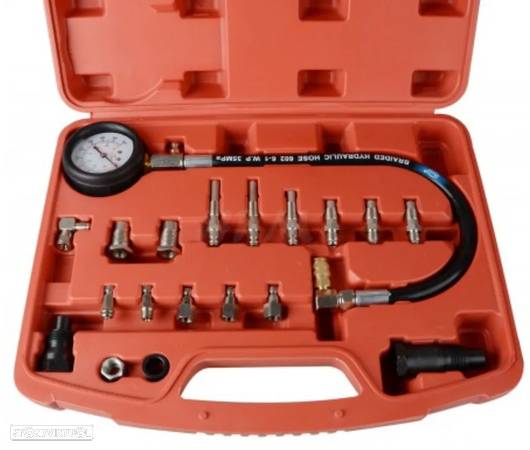 Kit Teste Compressão Cilindros Universal Multimarcas Diesel - 19 peças - 2