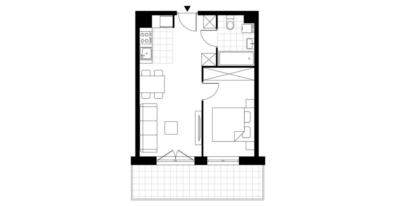 2-pokojowe mieszkanie 35m2 + balkon Bez Prowizji - Pełny obrazek: 3/7
