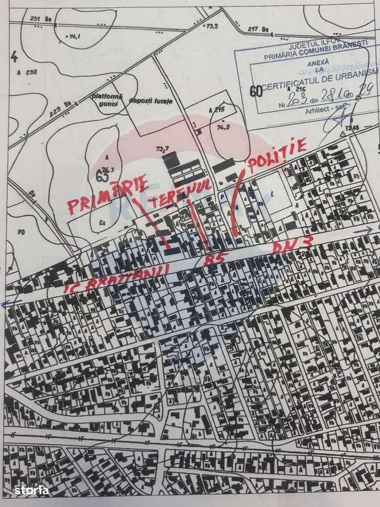 Vânzare teren | Brănești, Ilfov| Poziție Excelenta | Toate utilitǎțile - Imagine principală: 4/4