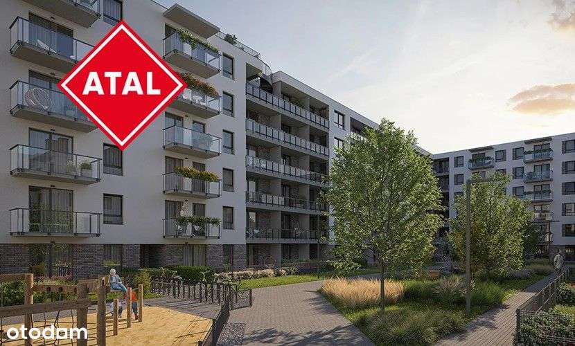 2-pokoje z balkonem i dużą przestrzenią dzienną - Pełny obrazek: 1/7