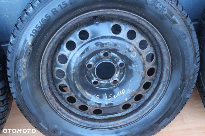 KOŁA FELGI STALOWE OPONY ZIMOWE BARUM 195/65 R15 OPEL 5x110 ET49 - 6