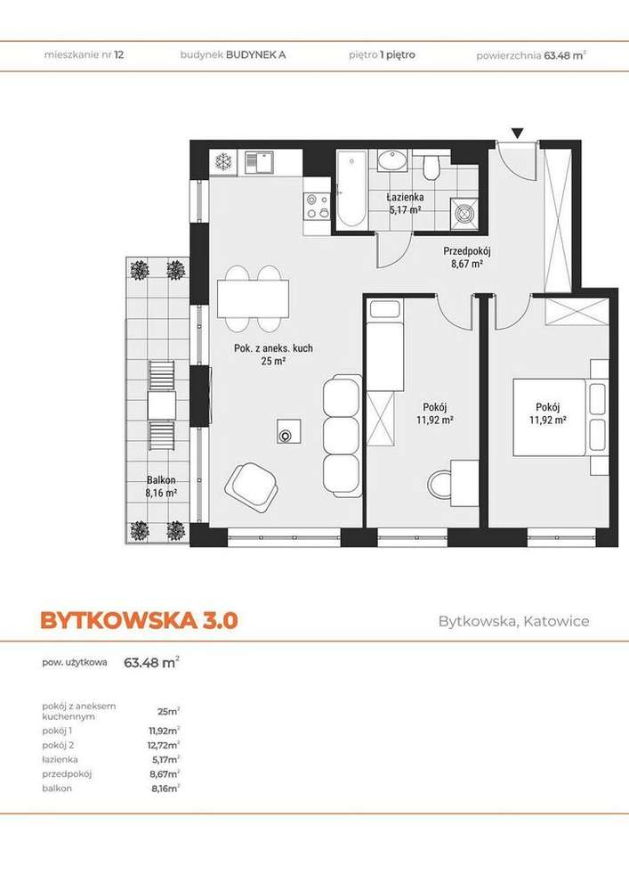 Nowe 3 Pok/Duży Salon/Taras/Park Śląski - Pełny obrazek: 5/9