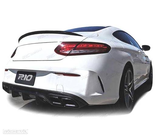 AILERON LIP SPOILER TRASEIRO LOOK AMG C63 PARA MERCEDES CLASSE C W205 14- COUPE - 1