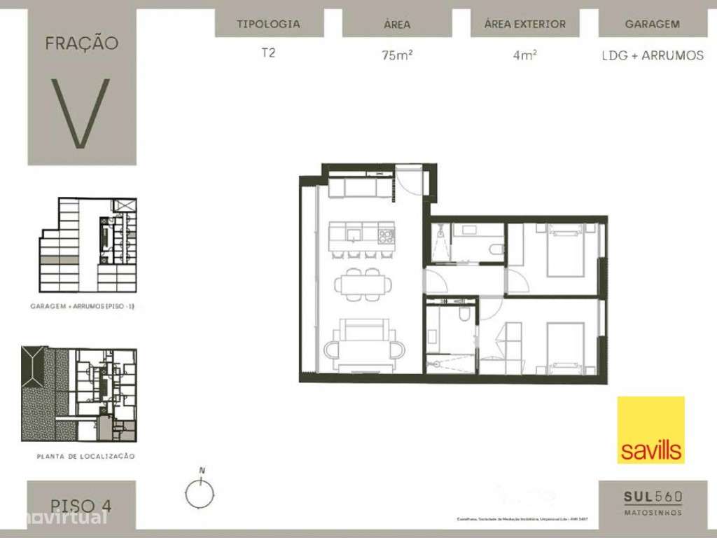 Apartamento T2 com varanda em Matosinhos Sul-15