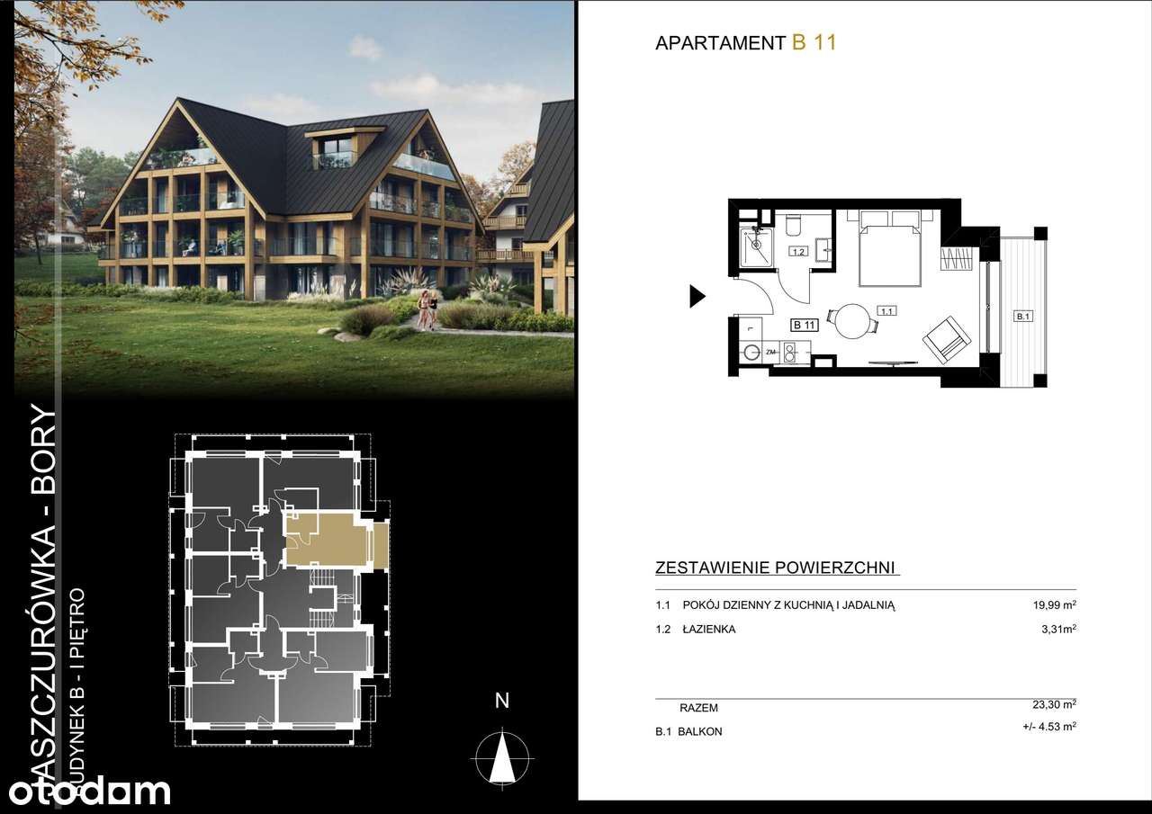 Tatra Square/ S​A​U​N​A/ W​I​N​D​A/G​A​R​AŻ/ Apartament L​B11 - Pełny obrazek: 2/7