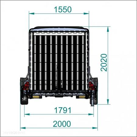 Debon Przyczepa zabudowana poliestrowa Cheval Liberte Debon Cargo 1300 - 29