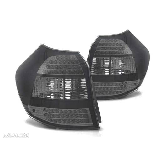 FAROLINS TRASEIROS LED PARA BMW E87 04-07 CROMADO ESCURECIDO - 3