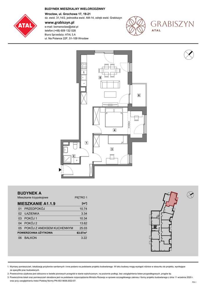 3-pokojowe mieszkanie 63m2 + balkon Bez Prowizji - Pełny obrazek: 2/9