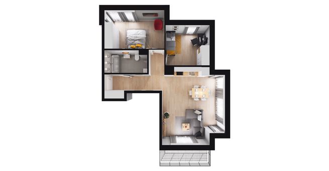 3-pokojowe mieszkanie 63m2 + balkon Bez Prowizji