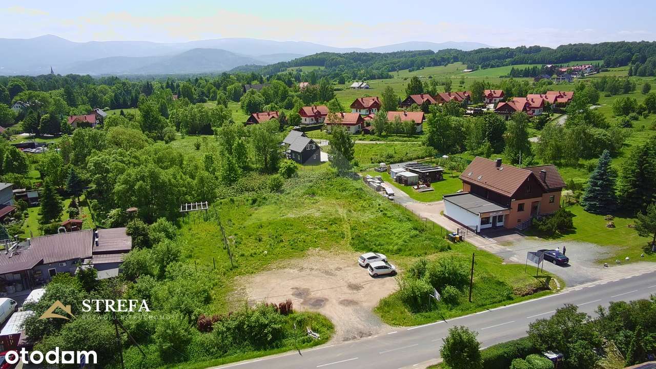 Widokowa działka budowlana z mediami i panoramą na Śnieżkę-15