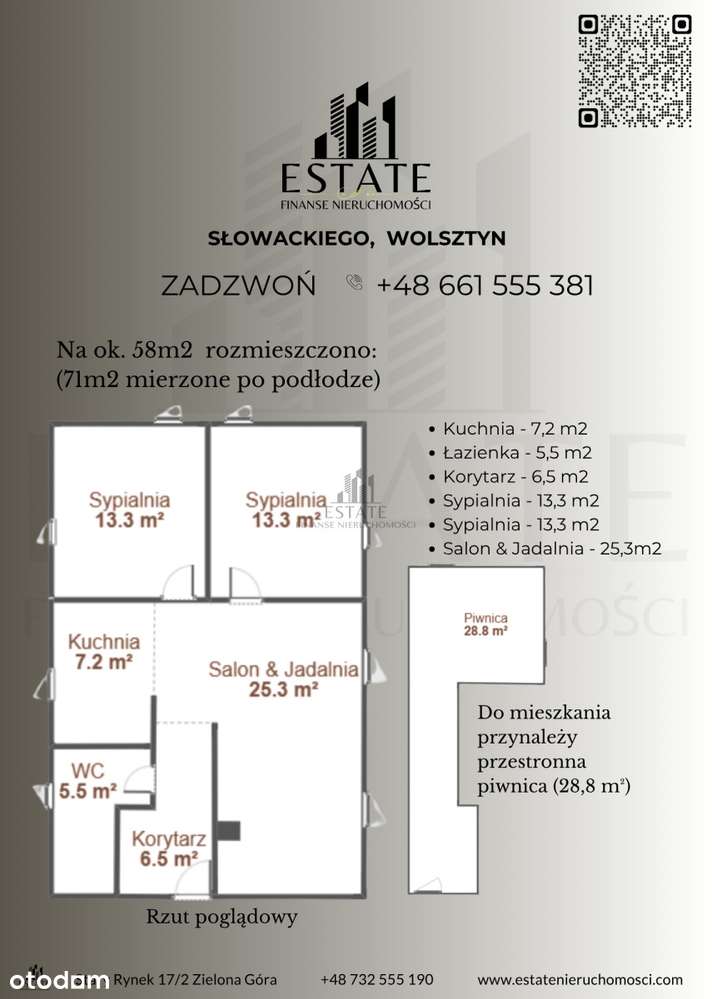 Wolsztyn 58m², klimatyzacja, jezioro, rynek.-10
