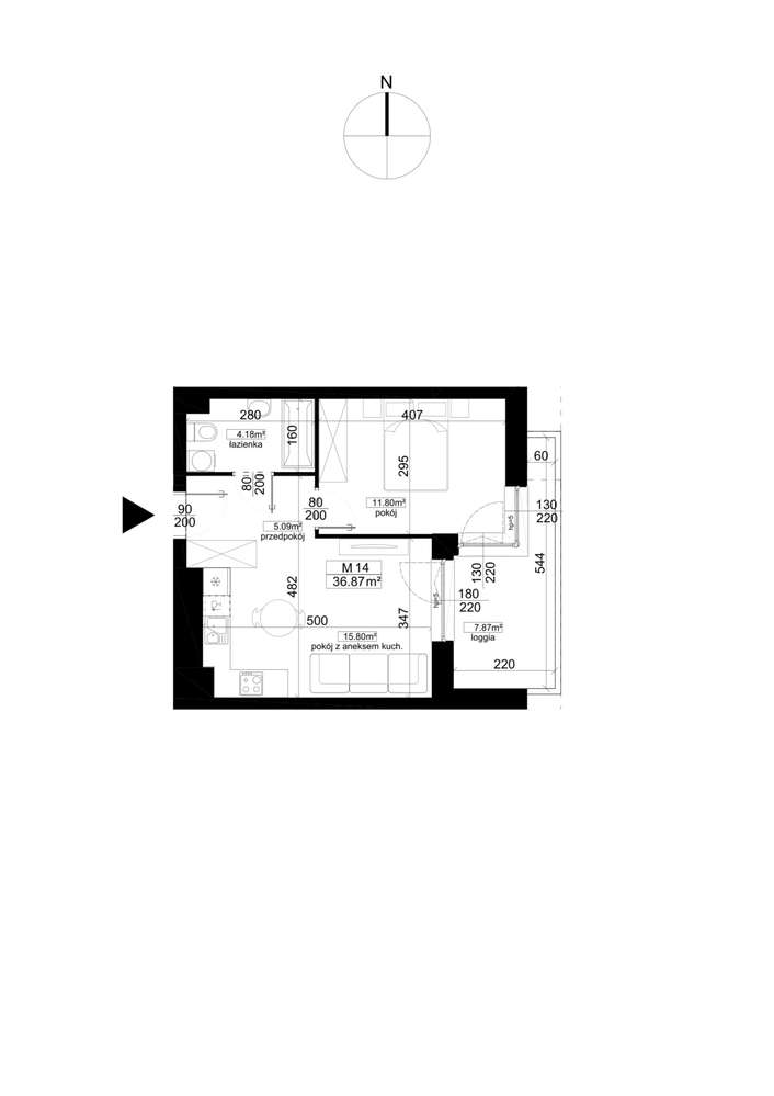 Kalaminta | mieszkanie 2-pok. | 14_ 4 - Pełny obrazek: 2/7