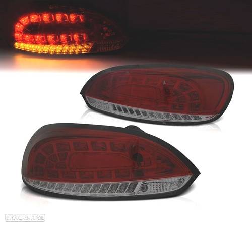 FAROLINS LED PARA VOLKSWAGEN VW SCIROCCO 08-14 VERMELHO ESCURECIDO - 1