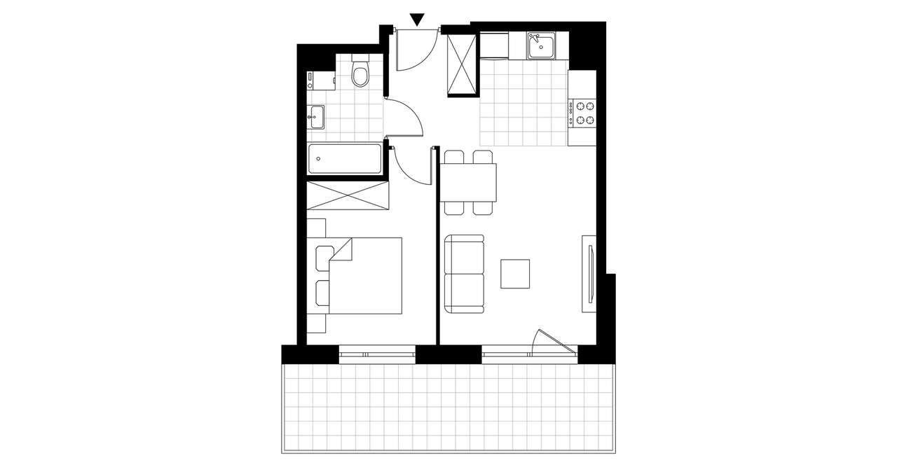2-pokojowe mieszkanie 37m2 + balkon Bez Prowizji - Pełny obrazek: 3/8