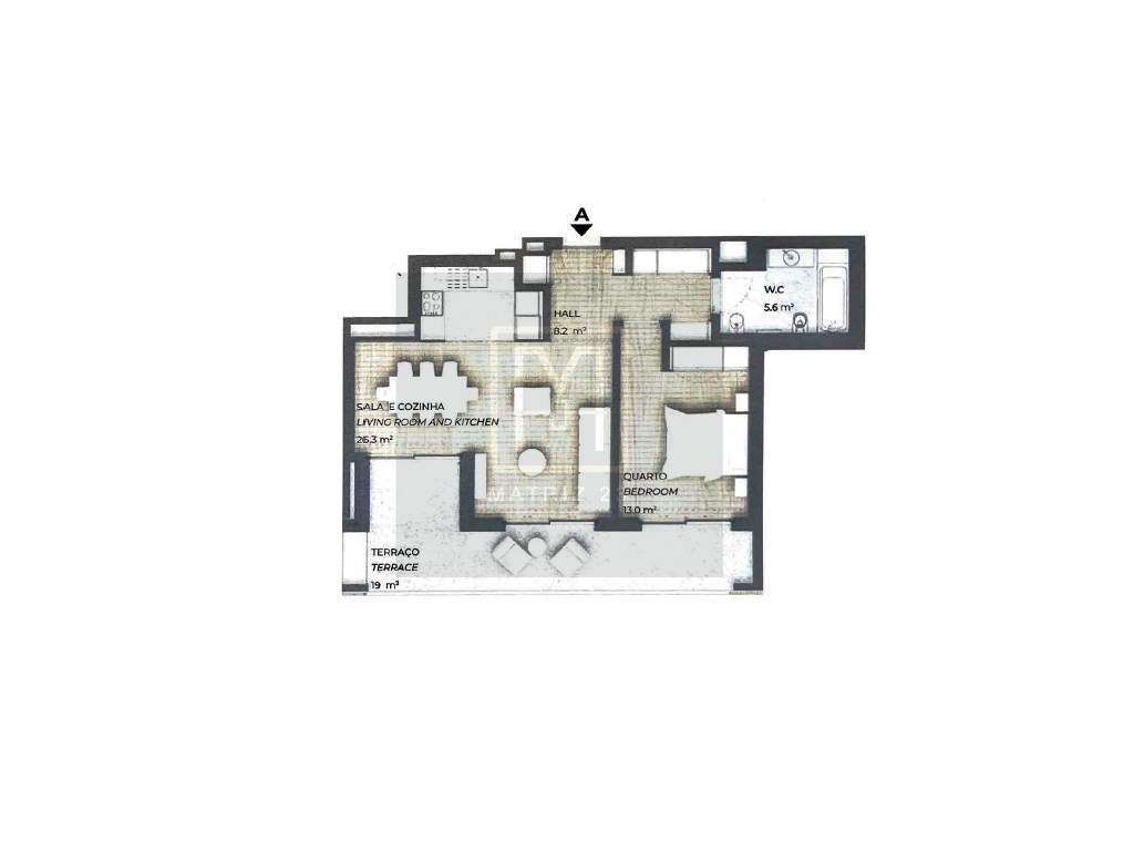 APT T1 NOVO, COM TERRAÇO, PISCINA, GINÁSIO, LUGAR DE GARAGEM, MAIA-17