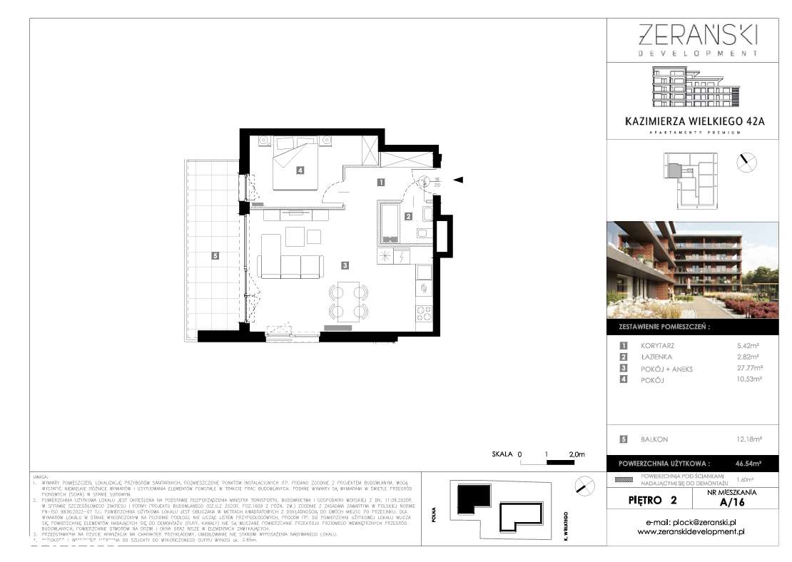 Mieszkanie dwupokojowe, DOSTĘPNE OD ZARAZ - Pełny obrazek: 3/4