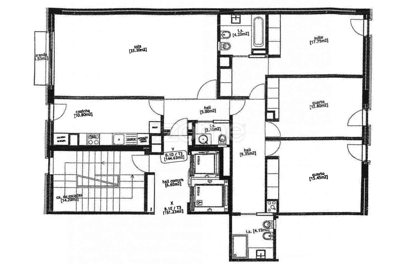 Apartamento T3 com Garagem Box para 2 carros - Edifício Antas Houses-17