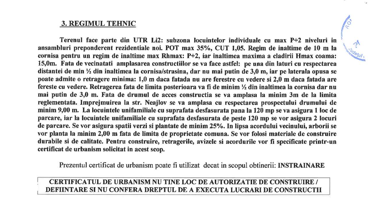 Islaz - Branesti - teren 1374mp - canalizare - gaze - curent - asfalt-2