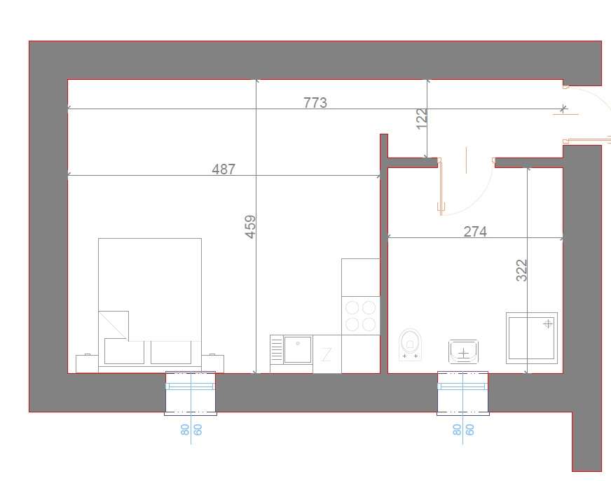Lokal suterena Okęcie, 35m2 2000zł mc
