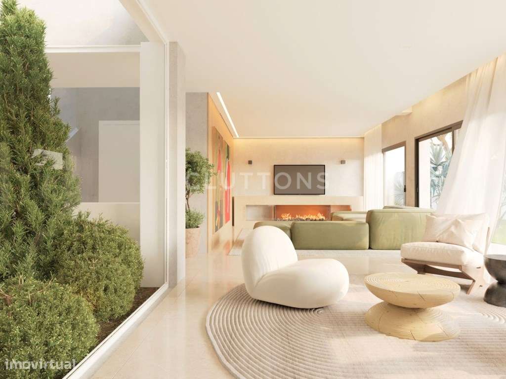 Moradia T4+1 contemporânea com piscina e jardim em Birre, Cascais-7