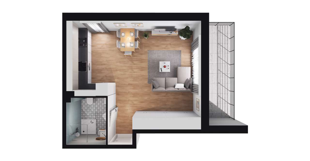 Osada Kamieniec|mieszkanie z dużym ogródkiem| A_M1 - Pełny obrazek: 3/9