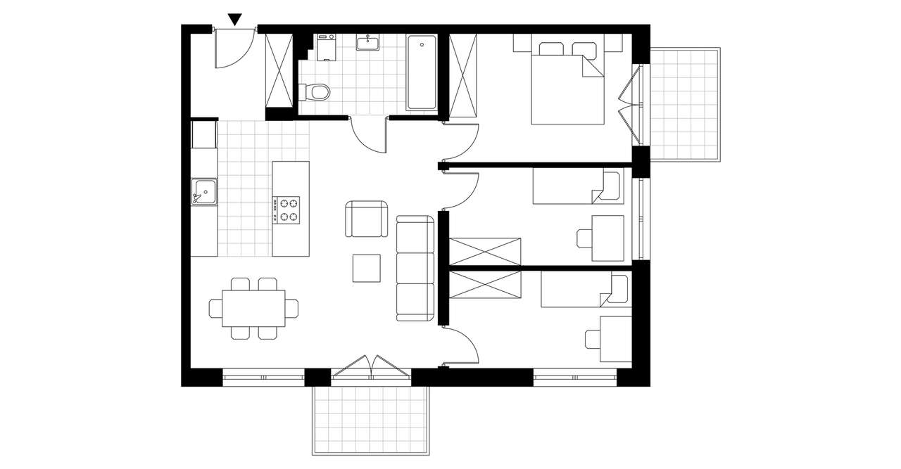 Nowa Dąbrowa | mieszkanie 4-pok. | E_E4.4 - Pełny obrazek: 4/9