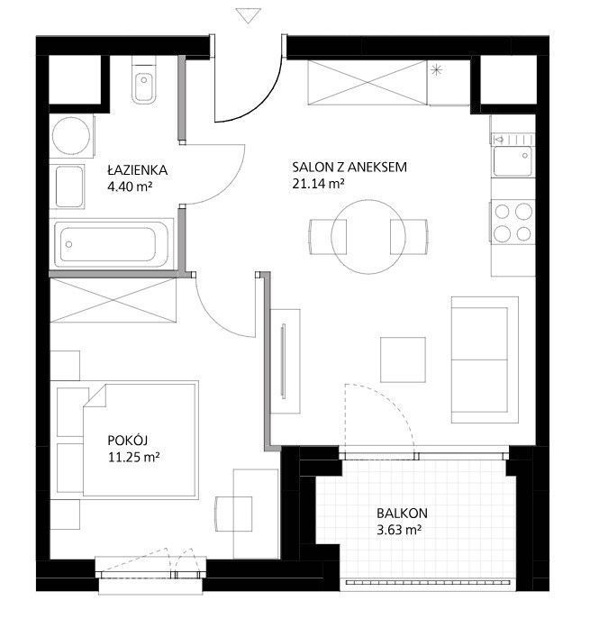 Gotowe 36,81 M2 | 2 Pokoje | Bez Pcc Bez Prowizji