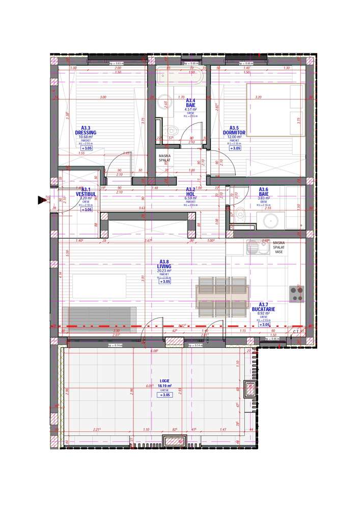 Comision 0 - Dezvoltator 3 camere - 125000eur, TVA si parcare inclusa-12