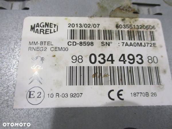 RADIO CD RADIOODTWARZACZ NAWIGACJA PEUGEOT 508 I 9803449380 - 3