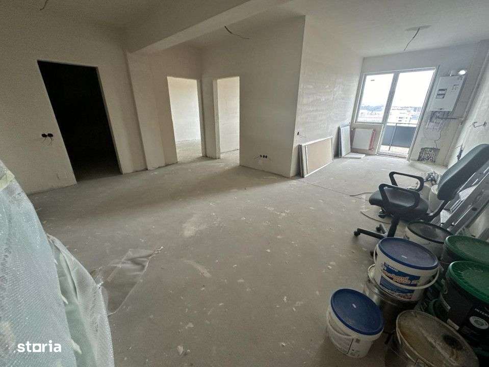 Apartament de 3 camere semifinisat, 62 mp, balcon 12mp, zona Terra - Imagine principală: 1/6