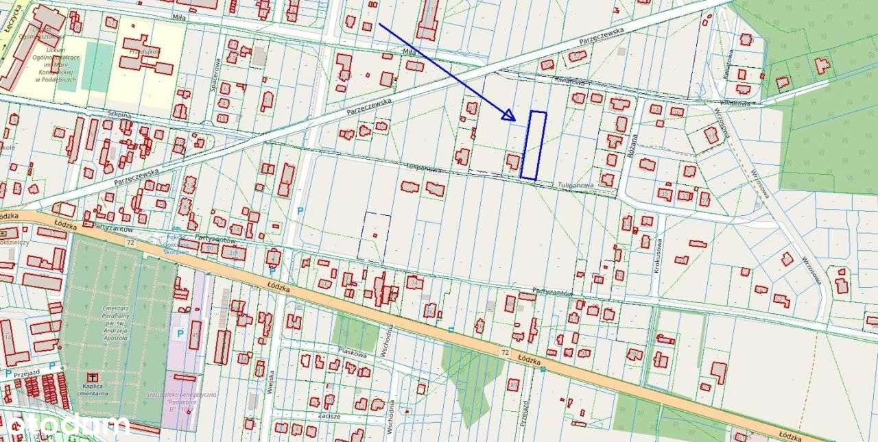 Działka, 1 893 m², Poddębice-4