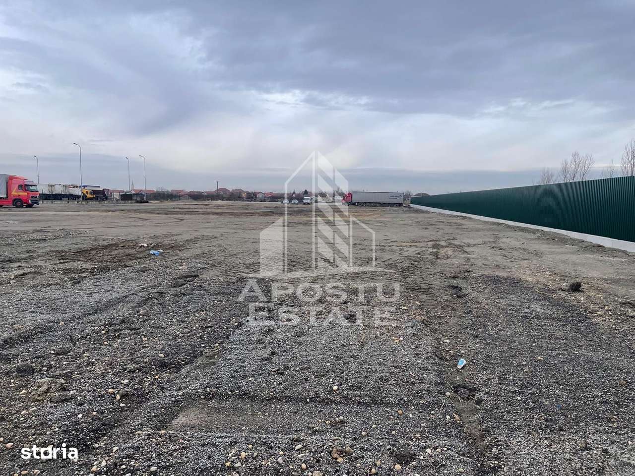 Teren de inchiriat 7000 mp | Platforma pietruita | Acces TIr | Depozit