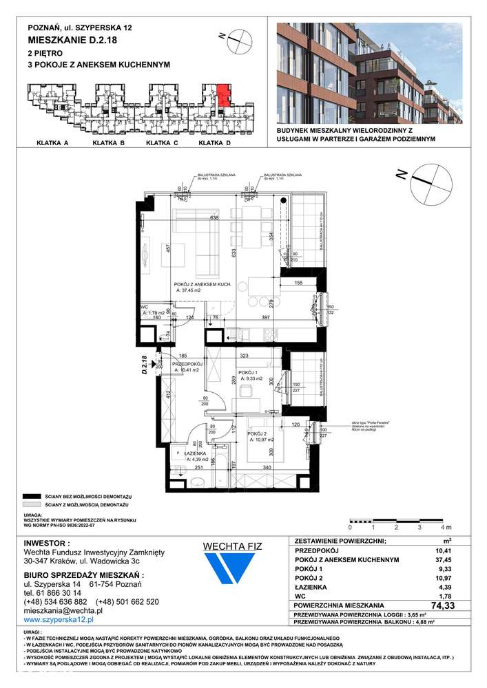 3-pokojowe mieszkanie 74m2 + balkon Bez Prowizji - Pełny obrazek: 2/7