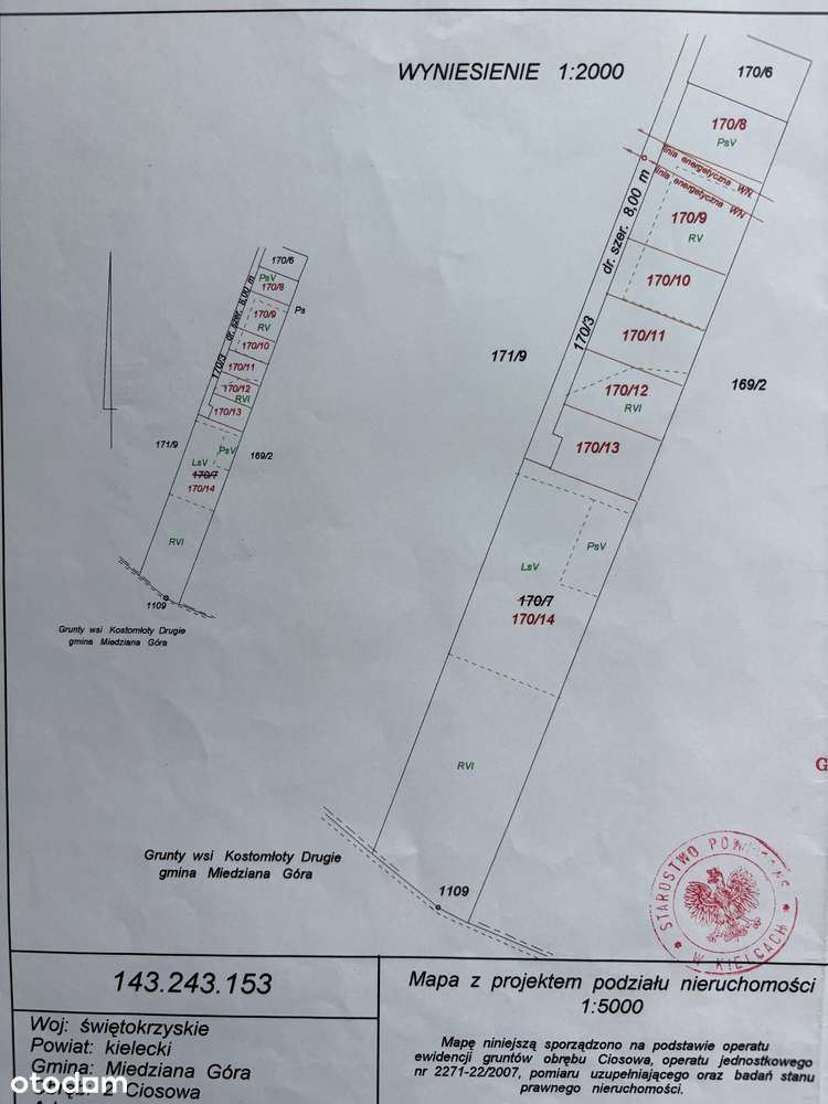 Działka budowlana 2200 m2- CIOSOWA, gm. Miedziana Góra - Pełny obrazek: 2/8