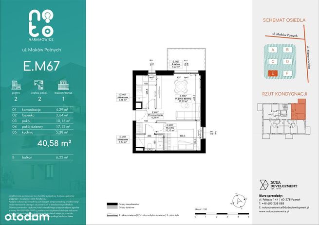 2 - pokojowe mieszkanie, 2 piętro, balkon