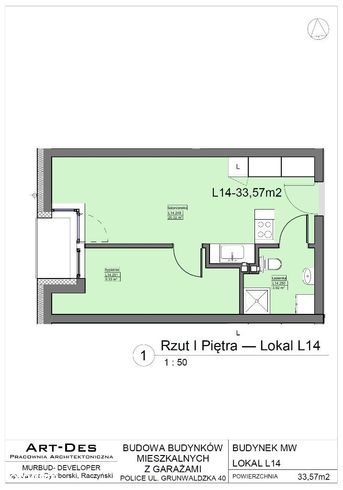 Police ul. Grunwaldzka - mieszkanie L14