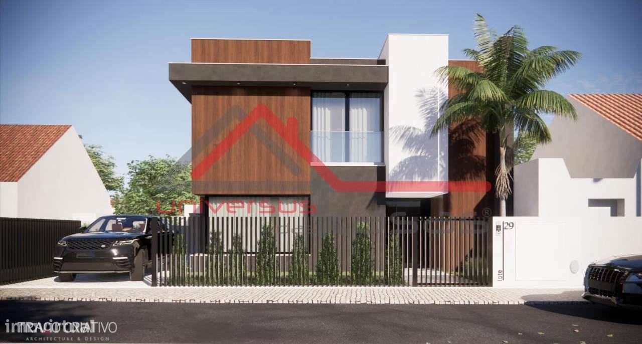 Moradia Nova Geminada V4 com Piscina e Garagem Sarilhos Grandes - Grande imagem: 4/11