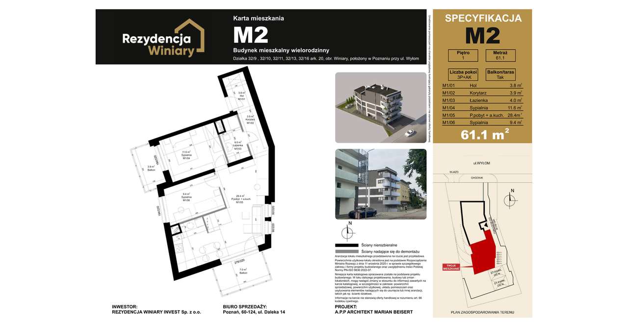 Mieszkanie 3-pokojowe na Winiarach | M02 - Pełny obrazek: 2/14