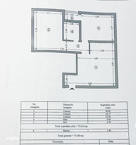 3 camere Etajul 1 Palas Mall Bloc 2016-5