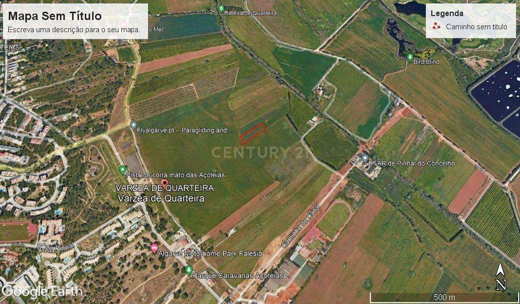Terreno Rústico com 3040 m2, plano, situado nas Várzeas de Quarteira - Grande imagem: 3/4