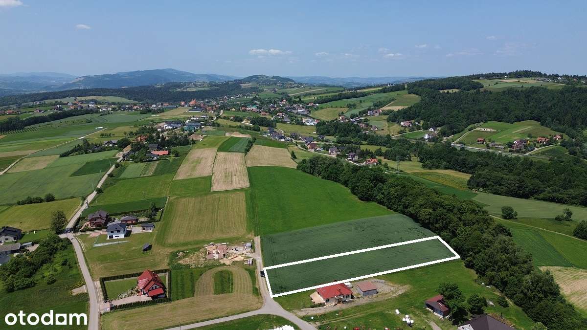 Działka budowlana 26ar widokowa 5km od N.Sącza - Pełny obrazek: 1/16